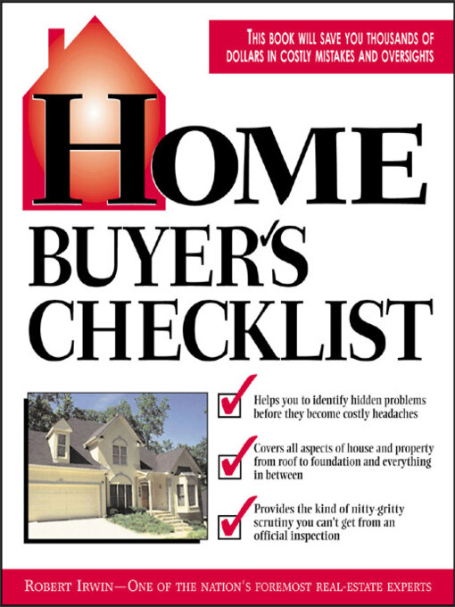 Title details for Home Buyer's Checklist by Robert Irwin - Available